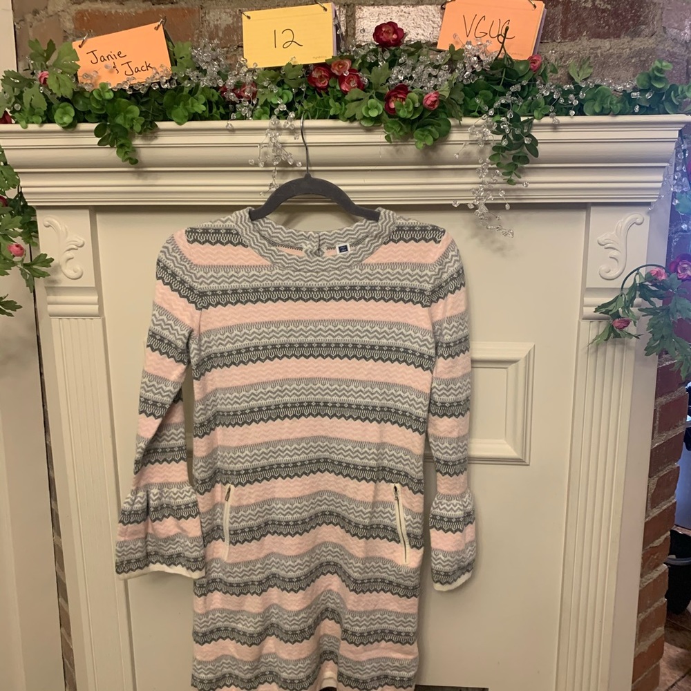Janie & Jack Plush Pastels sweater dress sz 12